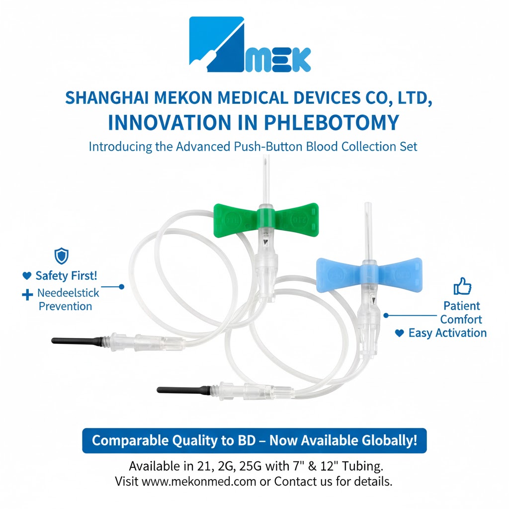 Innovation in Phlebotomy: Shanghai Mekon Introduces Premium Push Button Blood Collection Sets