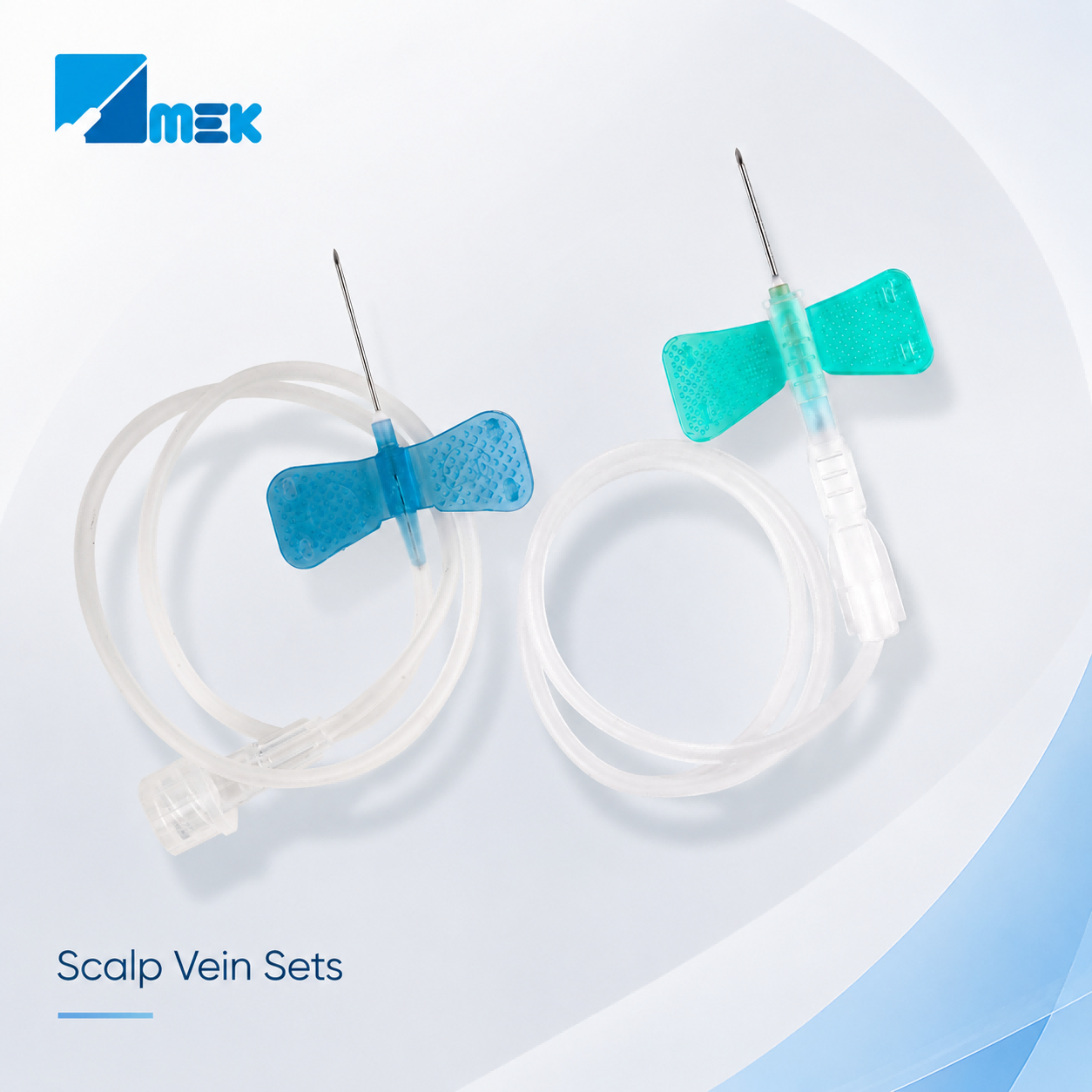 Set per prelievo e infusione di sangue dal cuoio capelluto: opzioni con ago standard e con alette di sicurezza