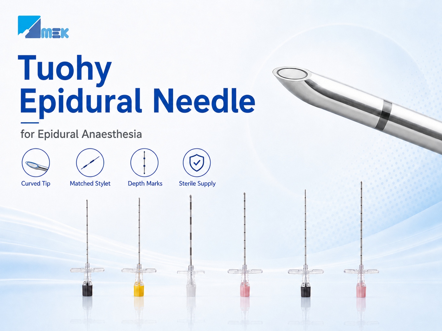 Tuohy Needle for Epidural Anaesthesia: Tip Design, Stylet and OEM Options