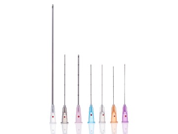 Round blunt tip Micro cannula for fillers 14G-30G