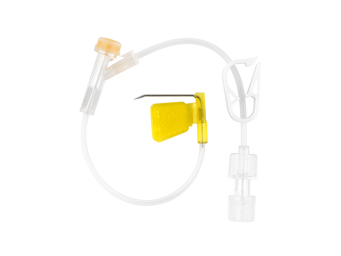 Huber needle with extension set