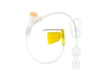 Huber needle with extension set