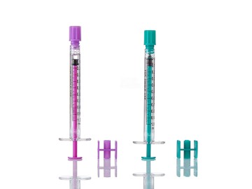 Low residual polycarbonate syringe for cosmetic use 1ml