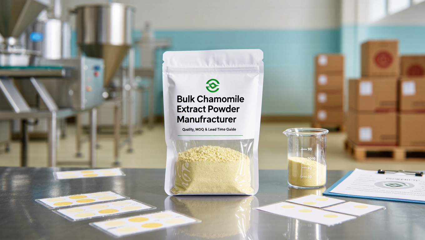 Bulk Chamomile Extract Powder Manufacturer: Quality, MOQ & Lead Time Guide