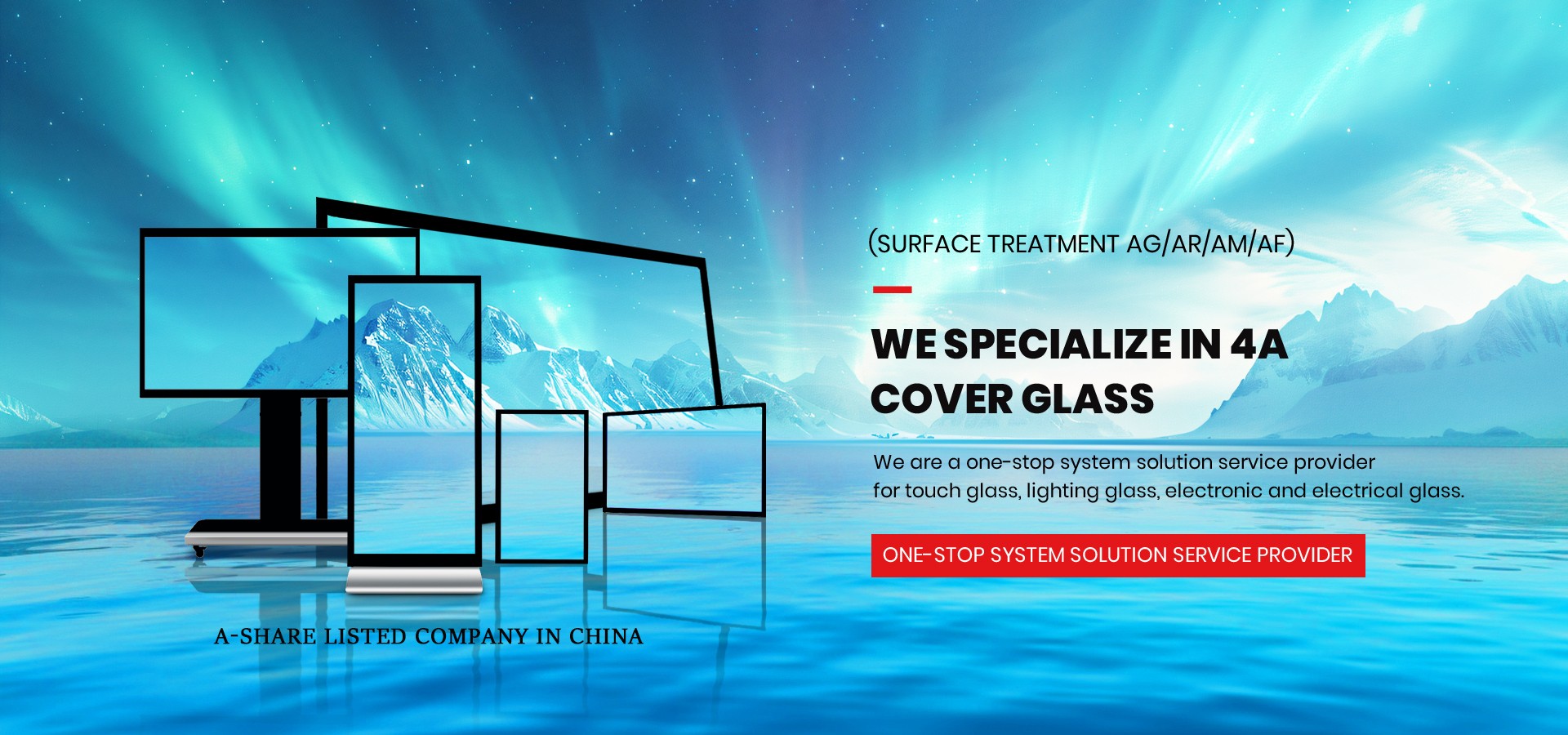 Vidro de cobertura da tela