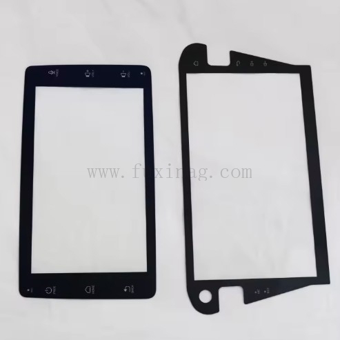 Gwydr Clawr Tymherus Gwrth-lacharedd Gwrth-fyfyrio Gwrth-olion bysedd Maint Bach Afreolaidd ar gyfer Sgrin Pentwr Canol Modurol Ceir Rheolaeth Ddiwydiannol