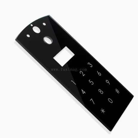 Argraffu Sgrin Prosesedig Gwydr Gorchudd Diogelwch Tymherus Gwrth-sgrafu ar gyfer Panel Switsh