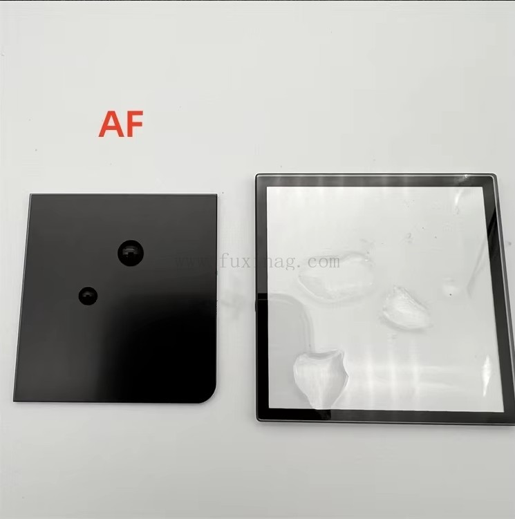 Custom High Light Transmittance Tempered Anti Fingerprint Coated Cover Glass for Industrial Panel Control Usage