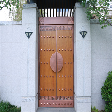 Custom-made pure copper courtyard gate