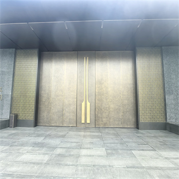 Custom-made brass courtyard gate