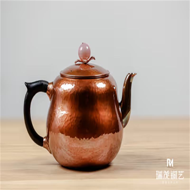 Handmade 99.9% Pure Copper Gourd Mini Teapot (For Tea & Coffee Brewing)