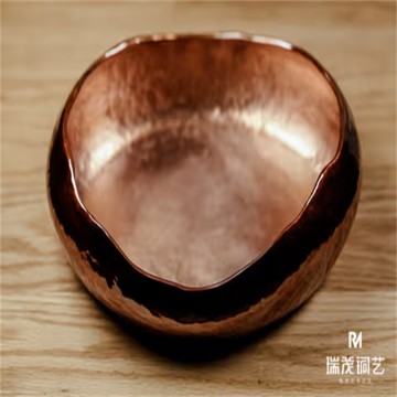 Handmade Pure Copper Cha Jian (Tea Waste Bowl) for Tea Ceremony