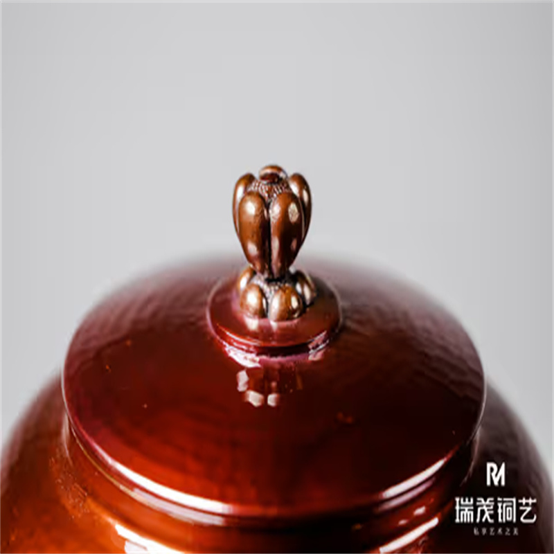 Handmade 99.9% Pure Copper Chinese General Jar (Multi-Purpose Sealed Storage)