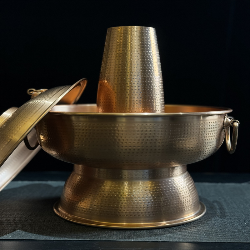 Handmade 99.9% Pure Copper Chinese Hot Pot