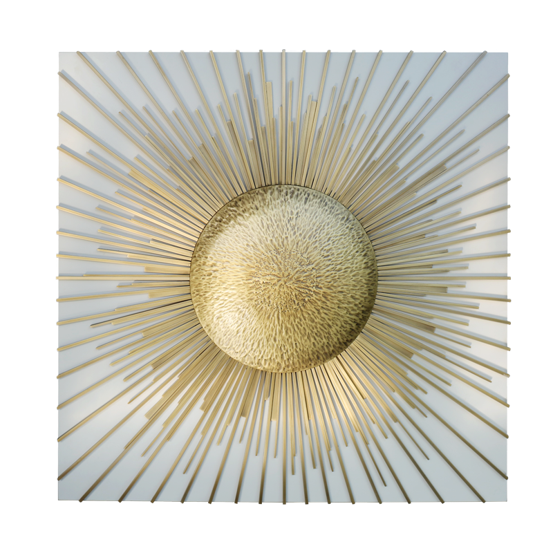 Hand-Forged Pure Copper Sunburst Wall Art | Luxury Metallic 3D Wall Decor for Modern Spaces