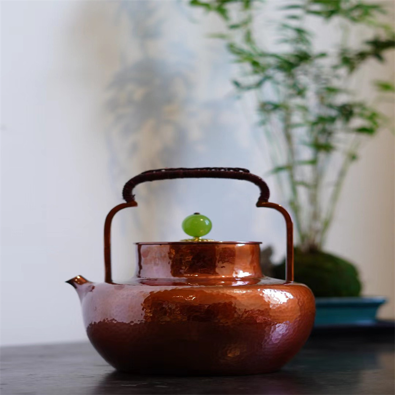 Handmade 99.9% Pure Copper Palace Lantern Kettle (Multi-Heating & Customizable)