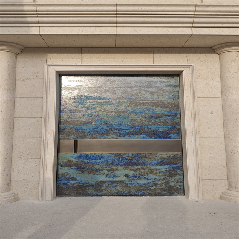Offset Axis Copper & Slate Smart Entrance Door