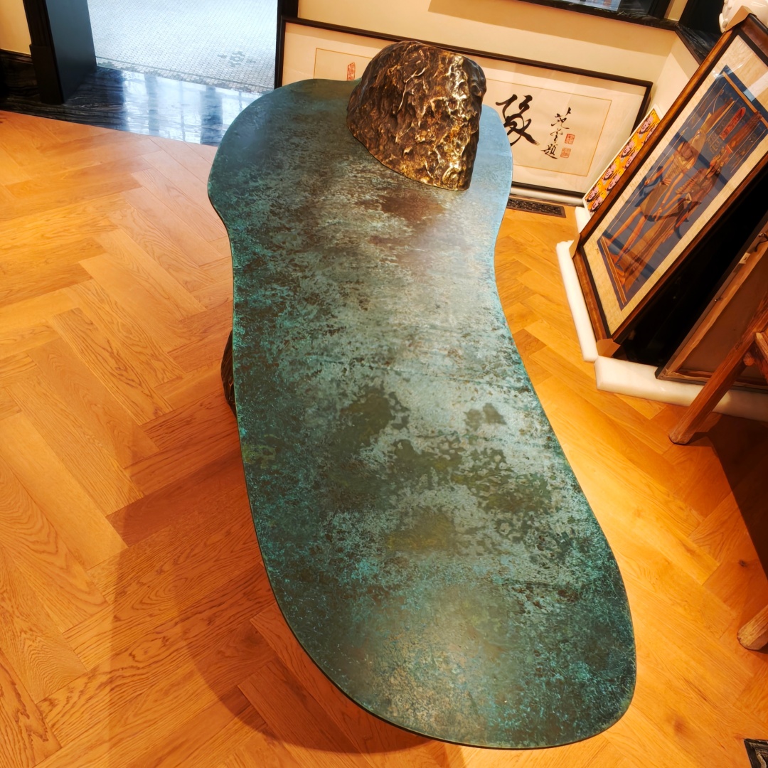 Traditional Craft Solid Bronze Accent Table