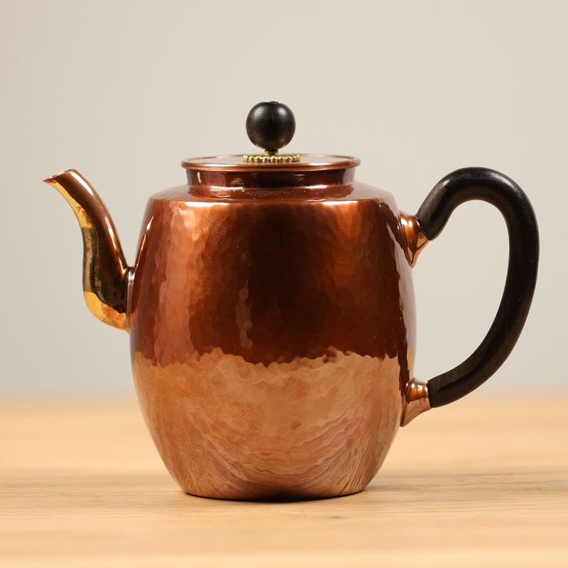 Handmade 99.9% Pure Copper Mini Teapot for Discerning Tea Lovers