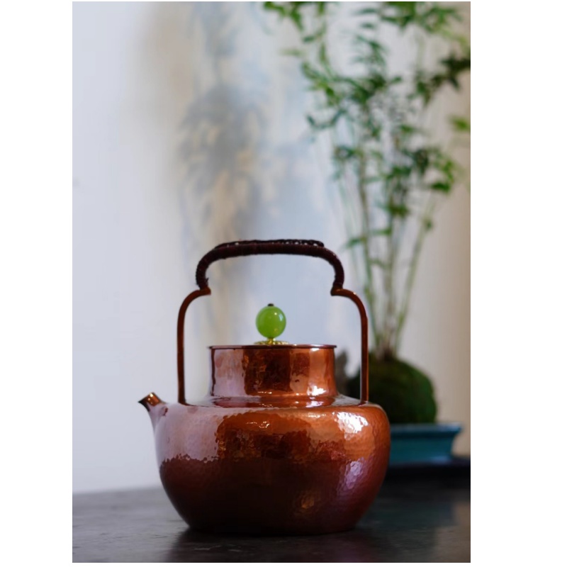 Handmade 99.9% Pure Copper Palace Lantern Kettle (Multi-Heating & Customizable)