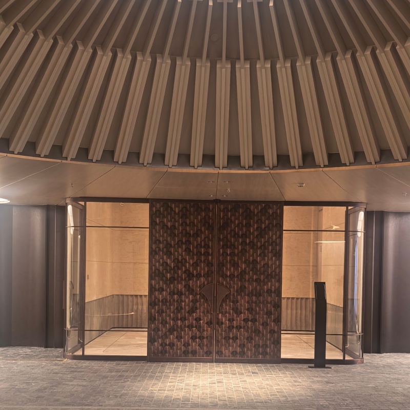 Hand-Forged Dragon Scale Copper Sliding Door