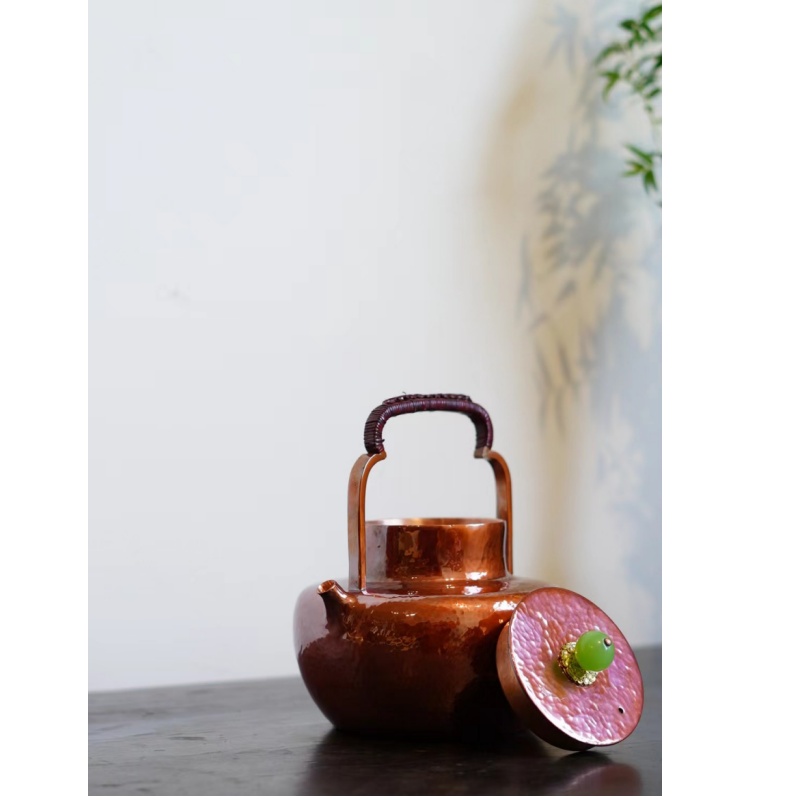 Handmade 99.9% Pure Copper Palace Lantern Kettle (Multi-Heating & Customizable)