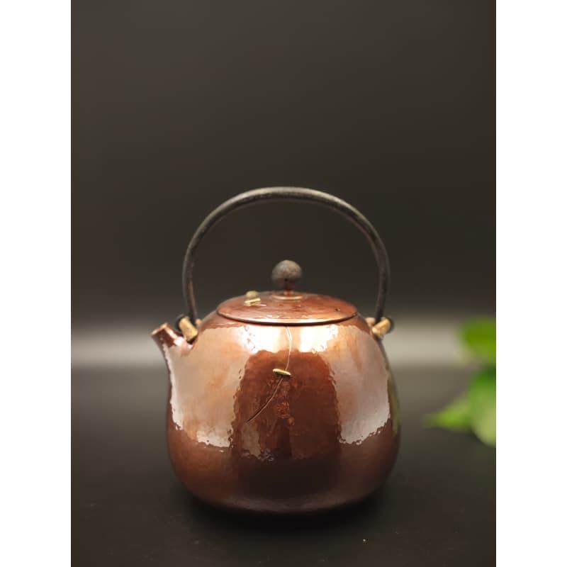 99.9% Pure Copper Handmade Kintsugi Teapot (Health Benefits of Copper Water Boiling + Multi-Stove Compatible)