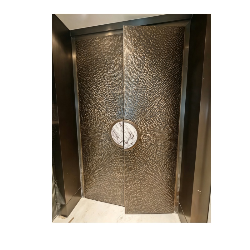 Unlimited Customization | Luxury Water-Ripple Copper Smart Door​
