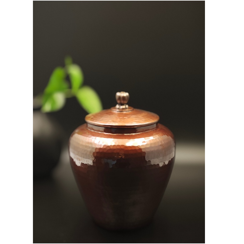 Handmade 99.9% Pure Copper Chinese General Jar (Multi-Purpose Sealed Storage)