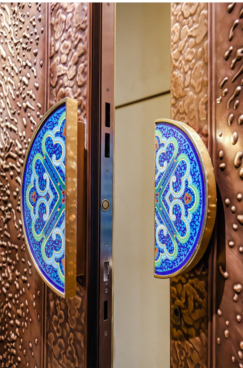 Cloisonné Waterdrop Artisan Copper Door detail (3).jpg