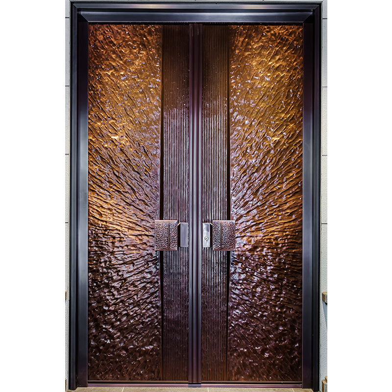 Dawn Glow Artisan Copper Flow Door