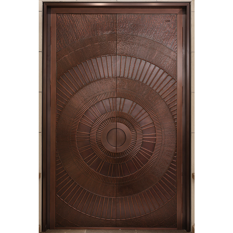 Harmony Circle Artisan Copper Door with Chinese Essence