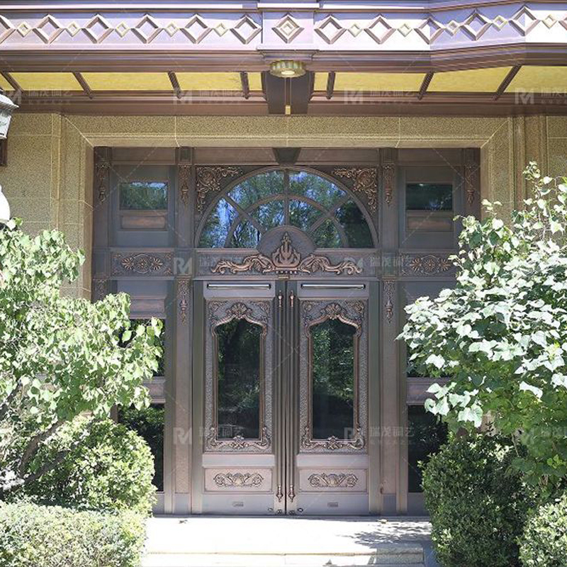 Graceful Glass Copper Doors for Yuanyang Wanhe Mansion