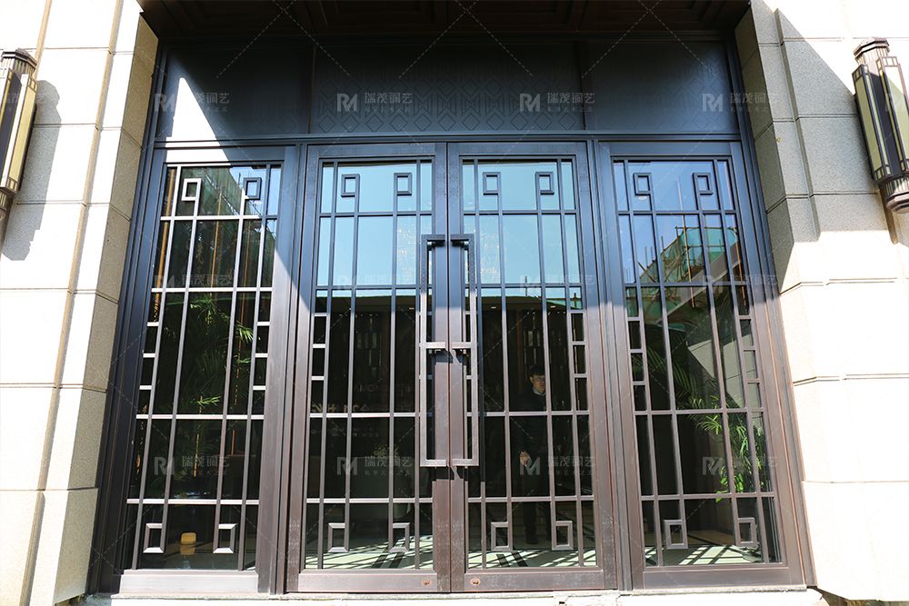 Contemporary Cosmopolitan Artisan Glass-Copper Door1.jpg