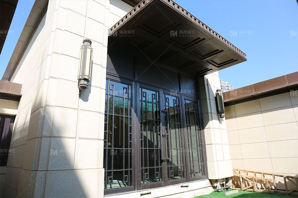 Contemporary Cosmopolitan Artisan Glass-Copper Door2.jpg