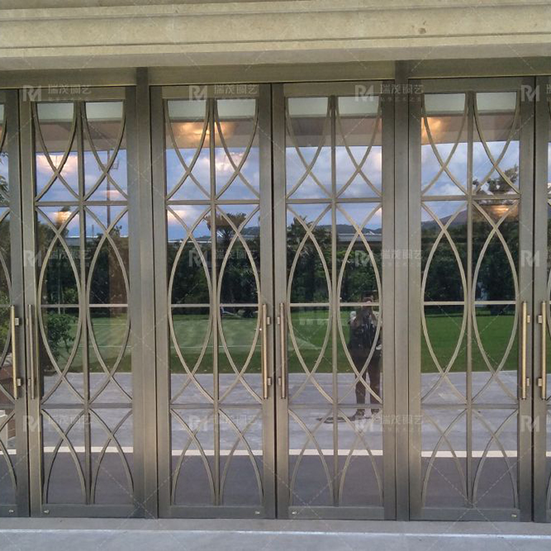 Graceful Tropical Glass - Copper Doors for Banshan Banda