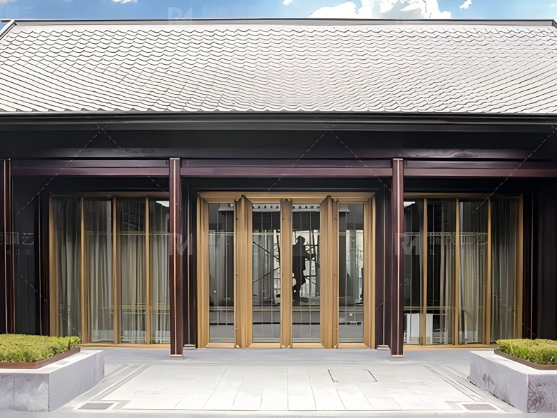 Embassy One roof quadrangle copper door