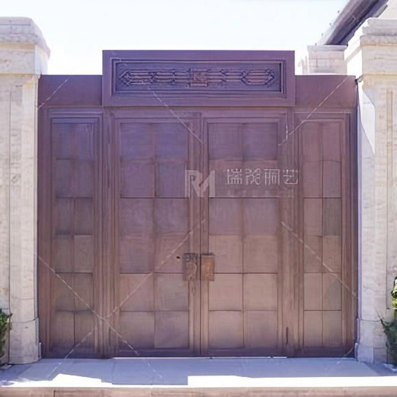 Nine Chapters Villa Artisan Copper Courtyard Gate