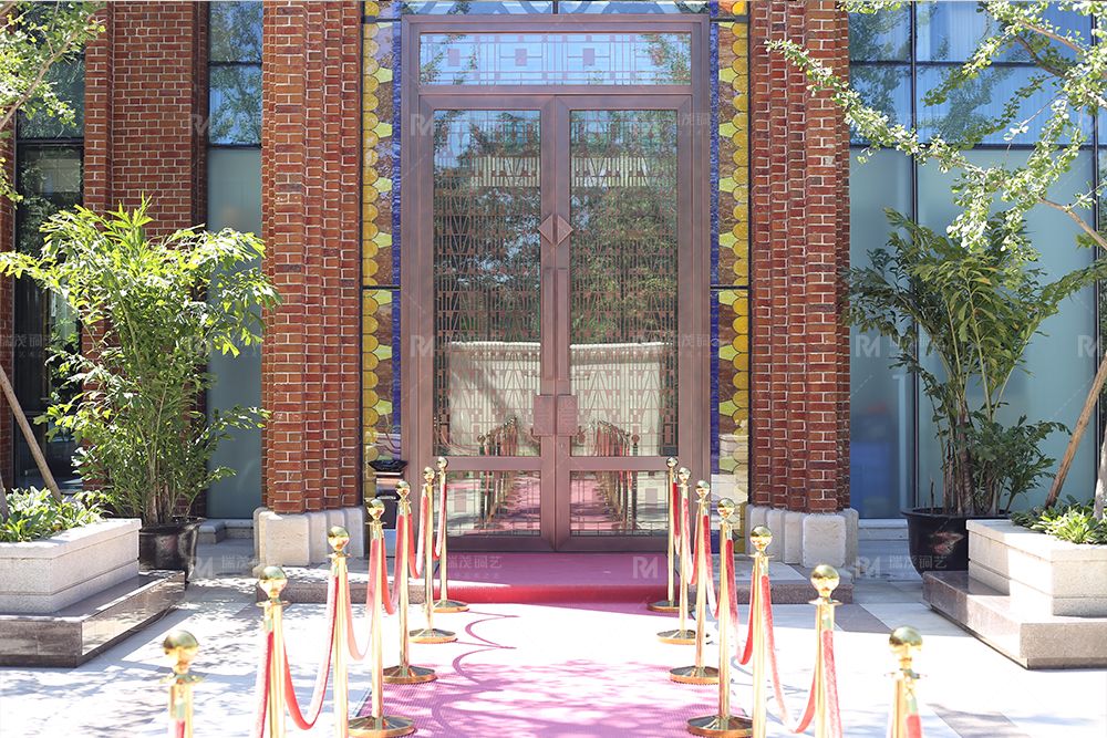 Nine Chapters Villa Artisan Glass-Copper Door1.jpg