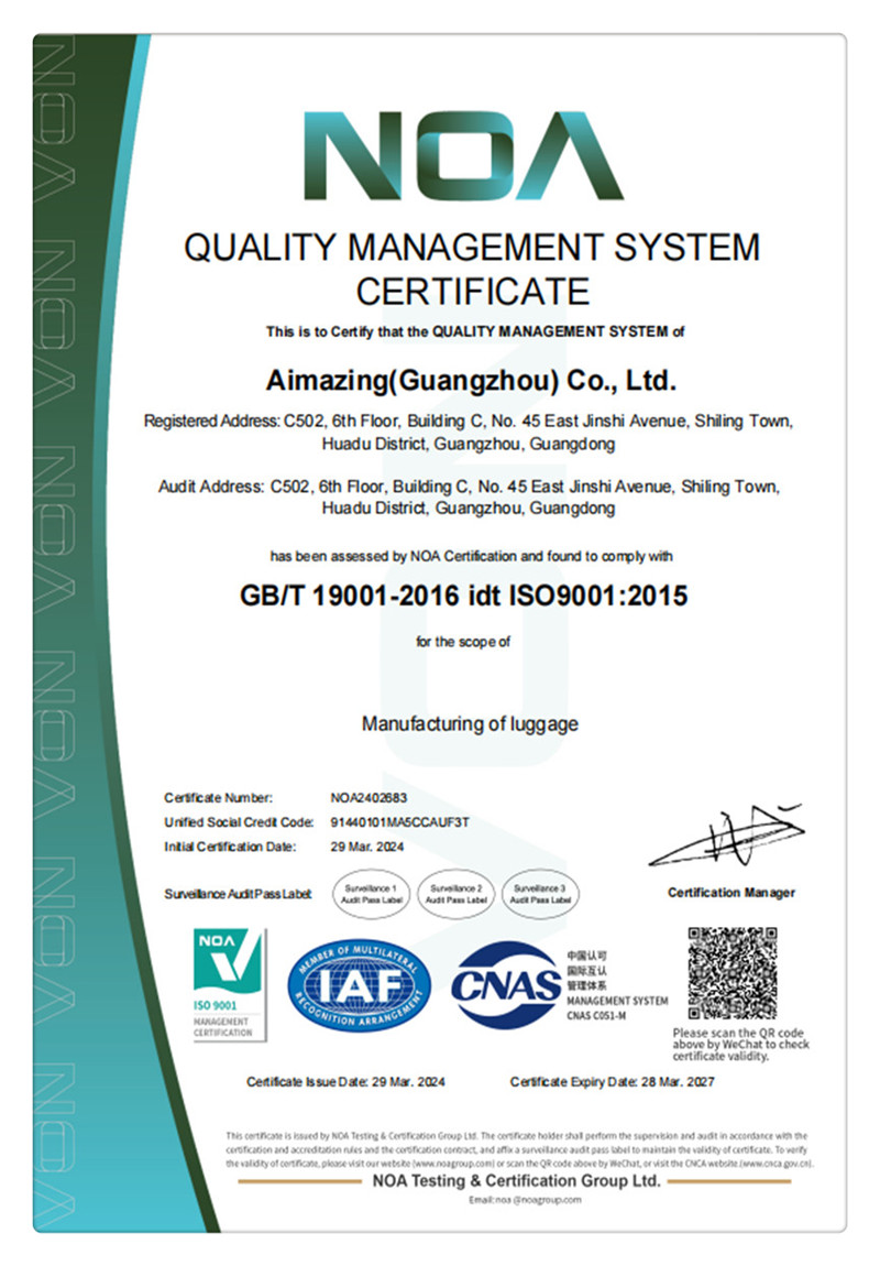 ISO9001 CERTIFICATE OF CONFORMITY