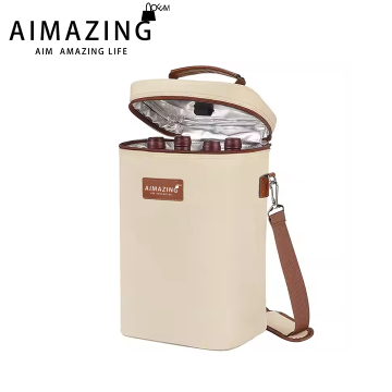 Personalized 4 Bottle Wine Gift Carrier Insulated Portable Wine Cooler