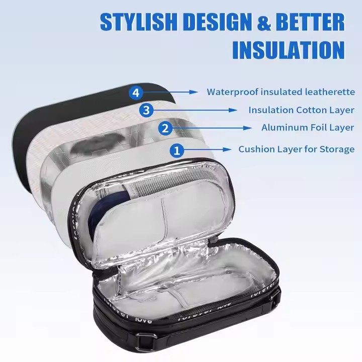 3-insulin cooler travel case