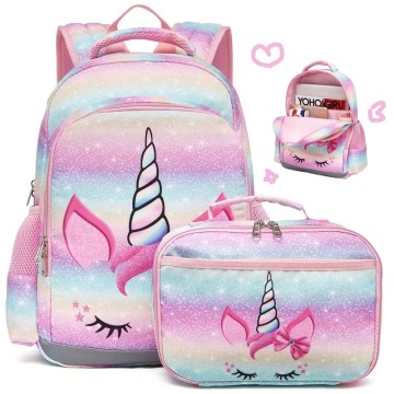 Wholesale Pink Unicorn Suit Girl Backpack Kids Travel Backpack