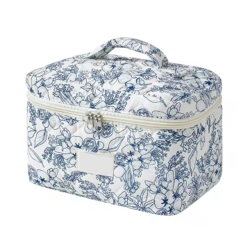 Wholesale Adorable Printed Quilted Travel Cosmetic Bag