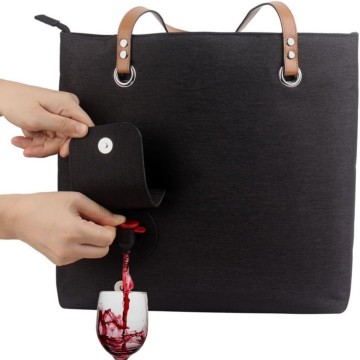 Custom Single Bottle Insulated Red Wine Tote