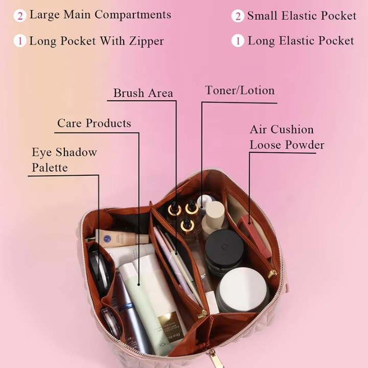 Bolsa de cosméticos de grande capacidade