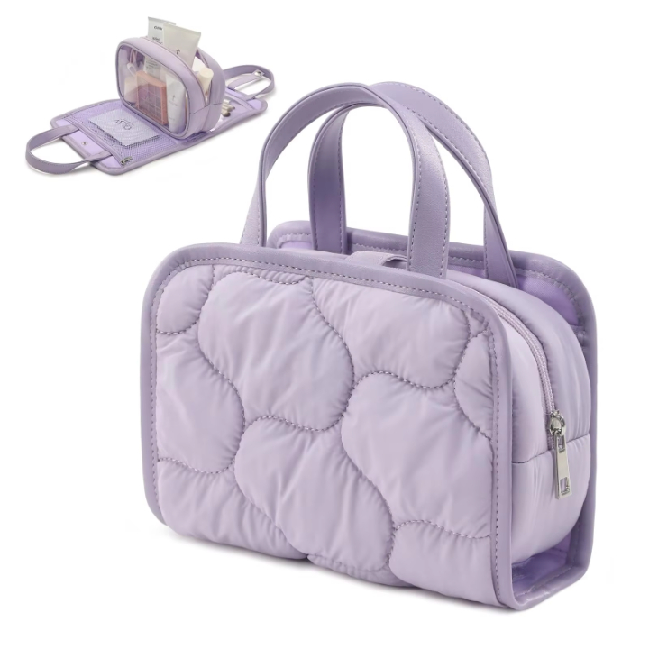 Quilted Cosmetic Bag: Organize in Elegance