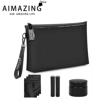 Customized Smell Proof Clutch Bag Odorless Storage Case Smoking Accessories