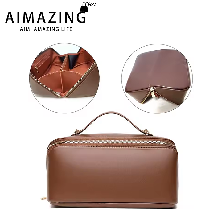 cosmetic pouch leather-1