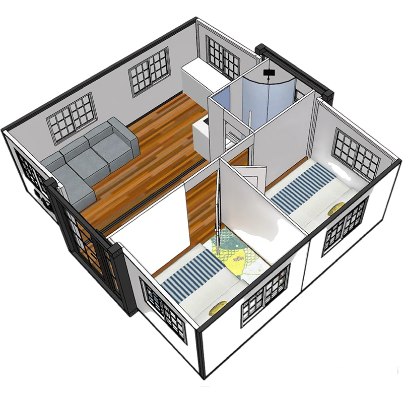 Maison conteneur extensible 3 en 1